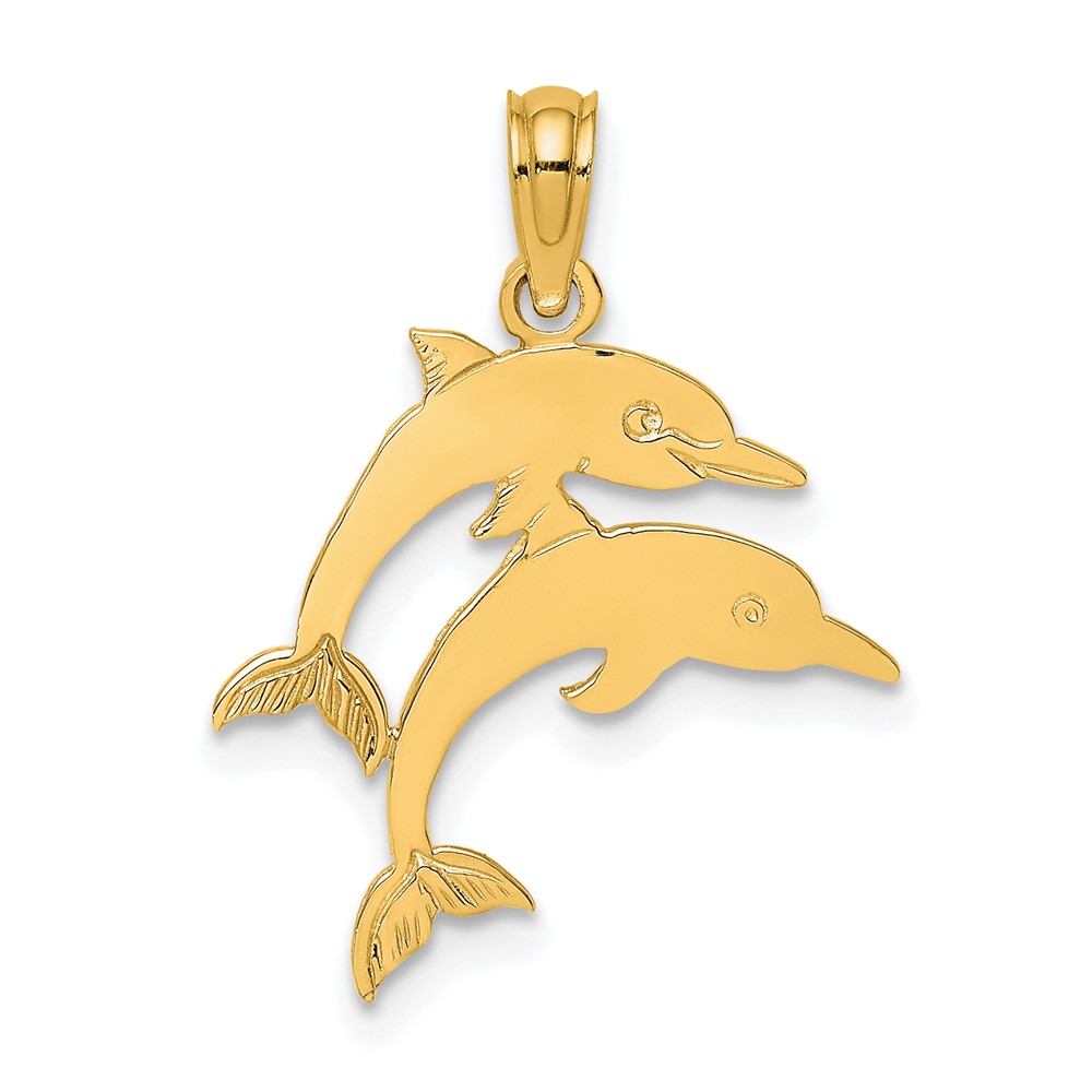 10K Double Dolphins Charm (10K7367)