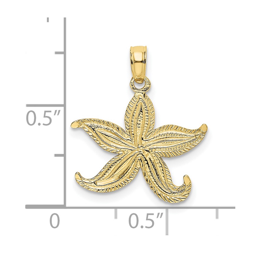 10K Flat Starfish Charm (10K7371)
