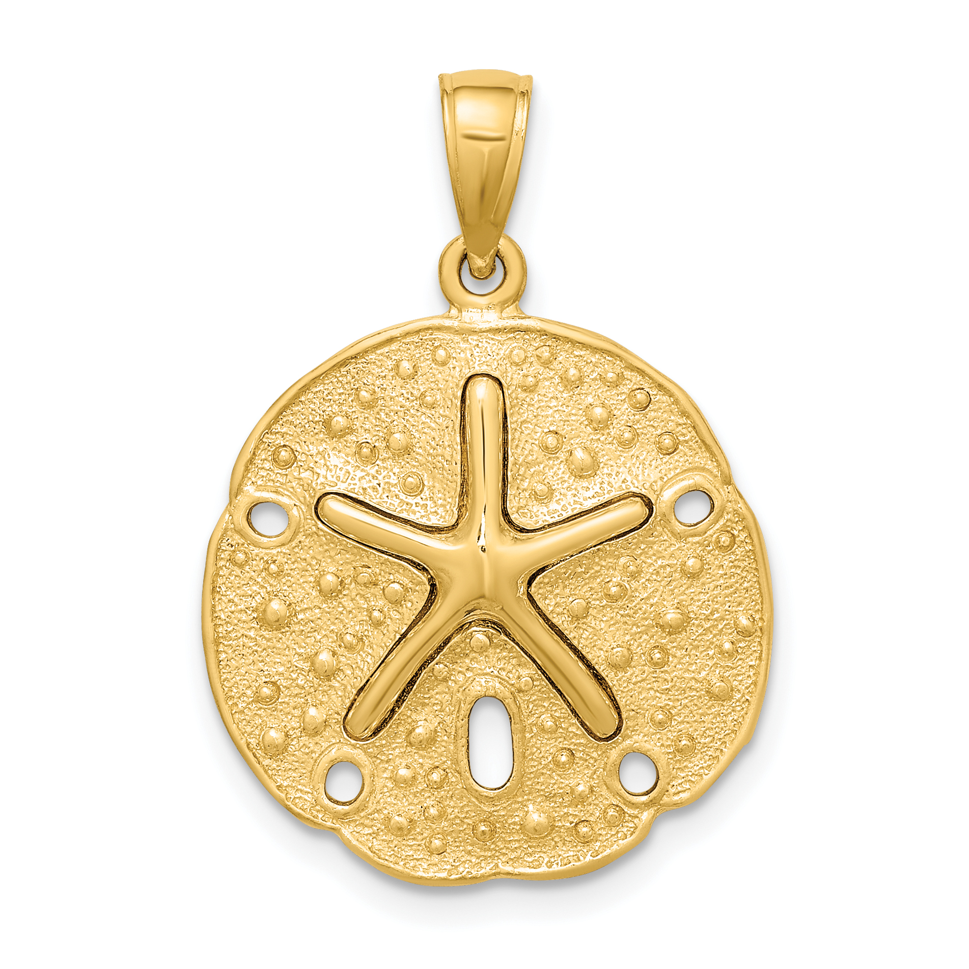 10K Sand Dollar w/ Starfish Charm (10K7390)