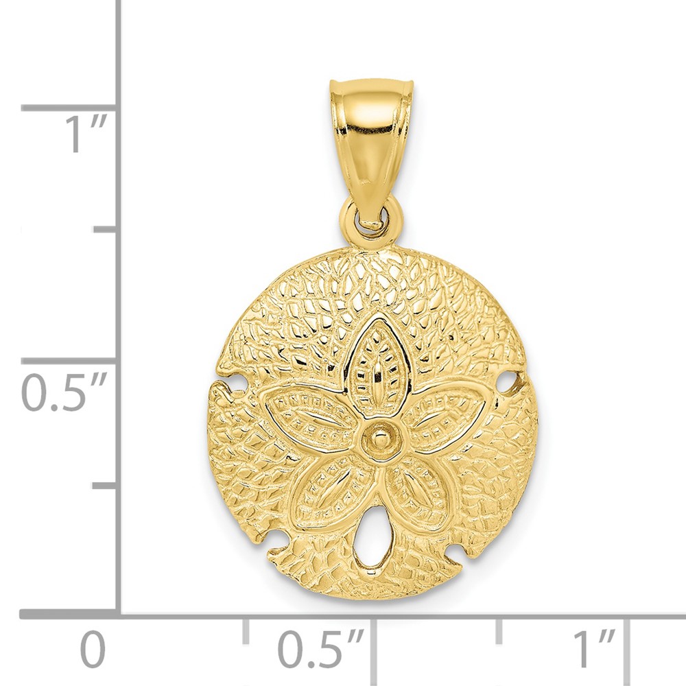 10K 2-D Sand Dollar Charm (10K7393)