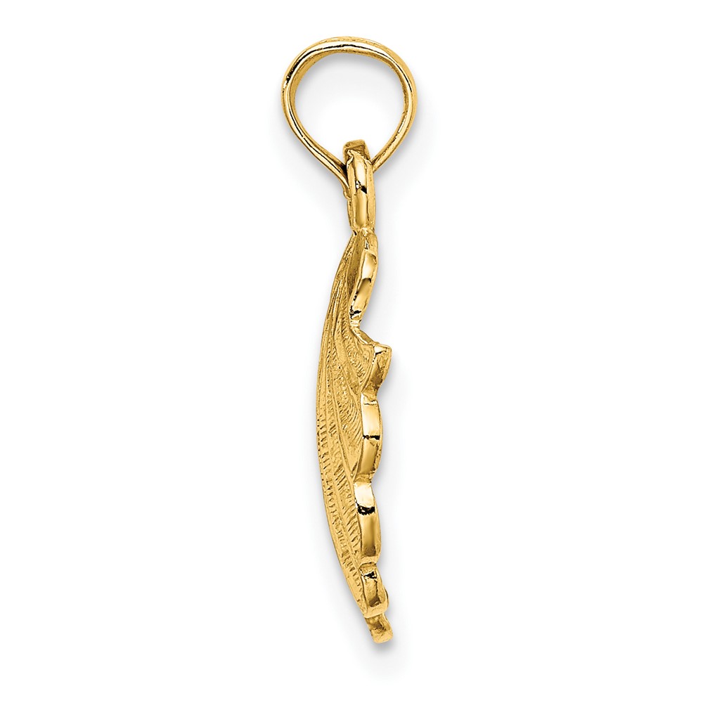 10K 2-D Scallop Shell Charm (10K7395)