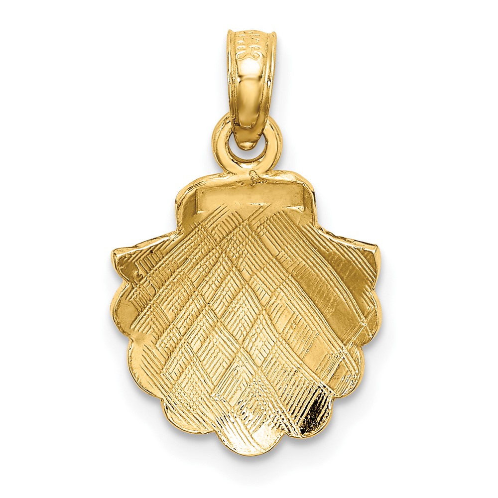 10K 2-D Scallop Shell Charm (10K7395)