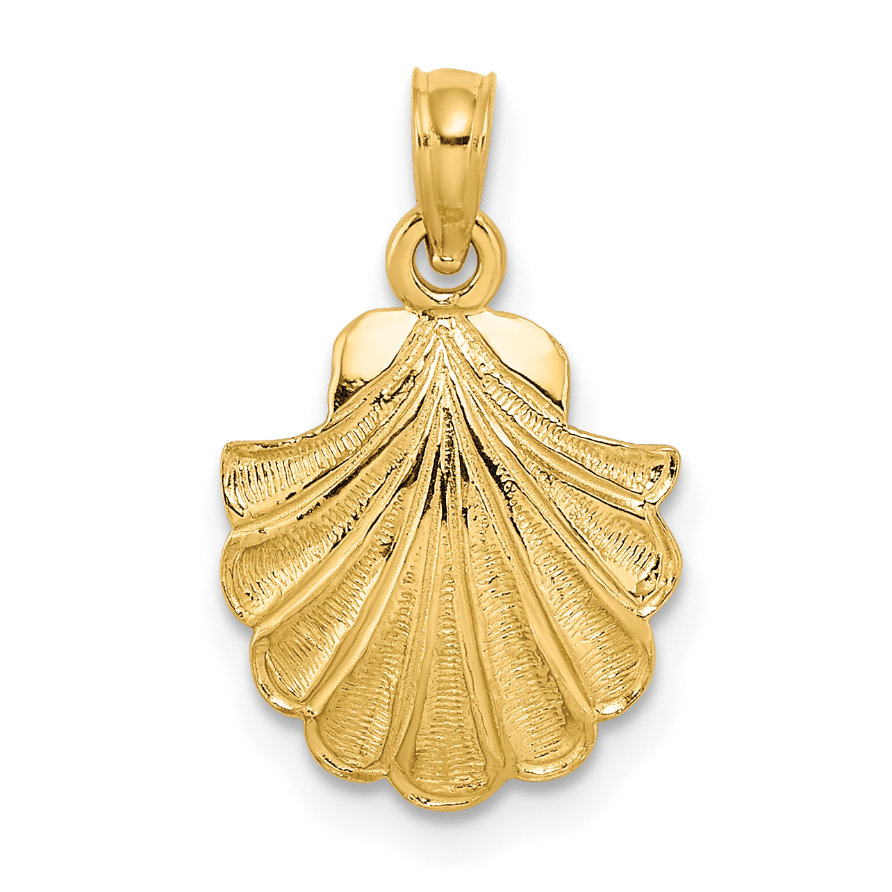 10K 2-D Scallop Shell Charm (10K7395)