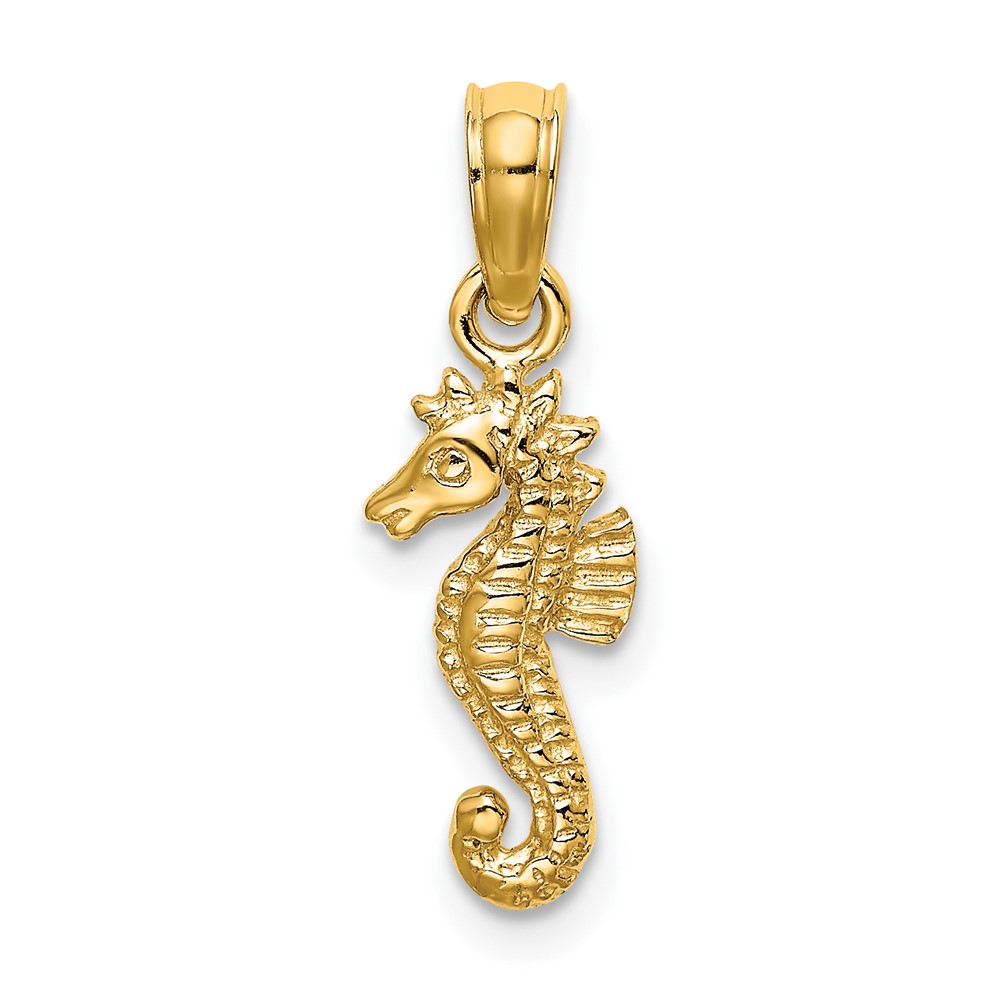 10K 2-D Mini Seahorse Charm (10K7400)