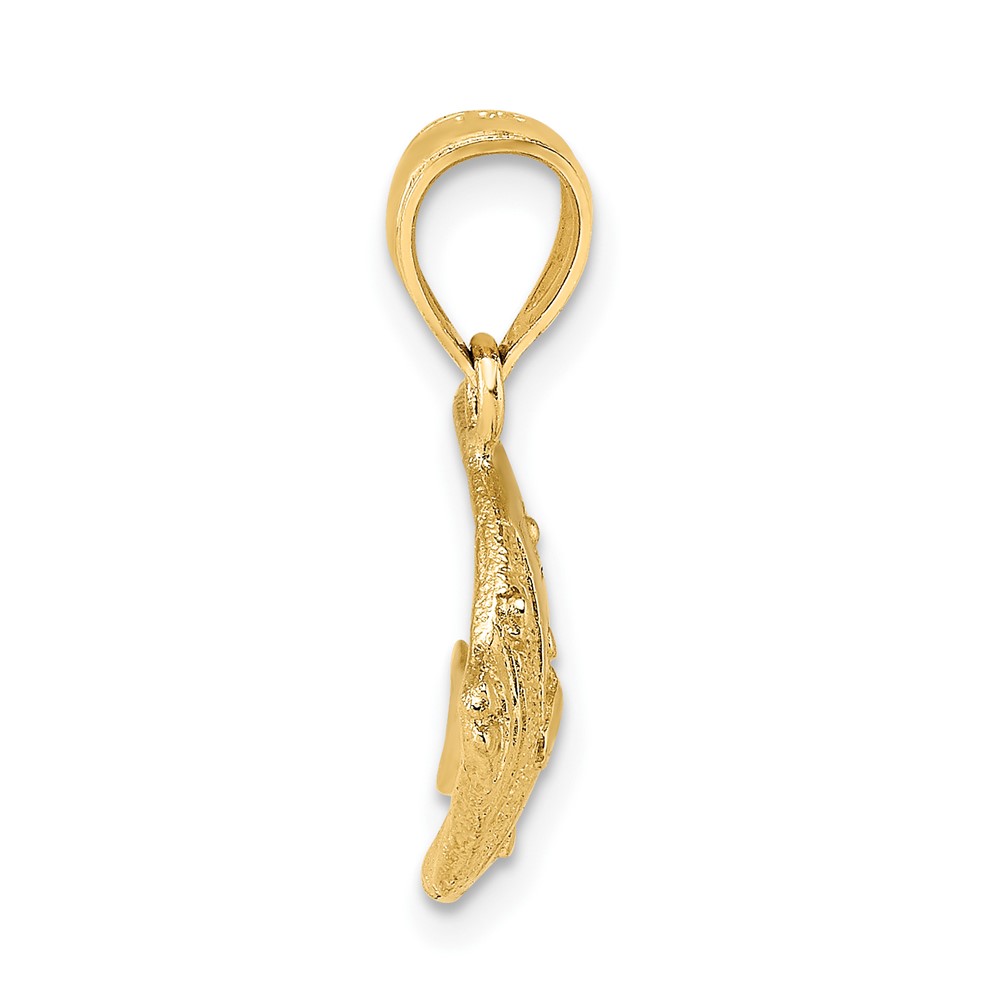 10k Polished Fish Charm (10K7425)