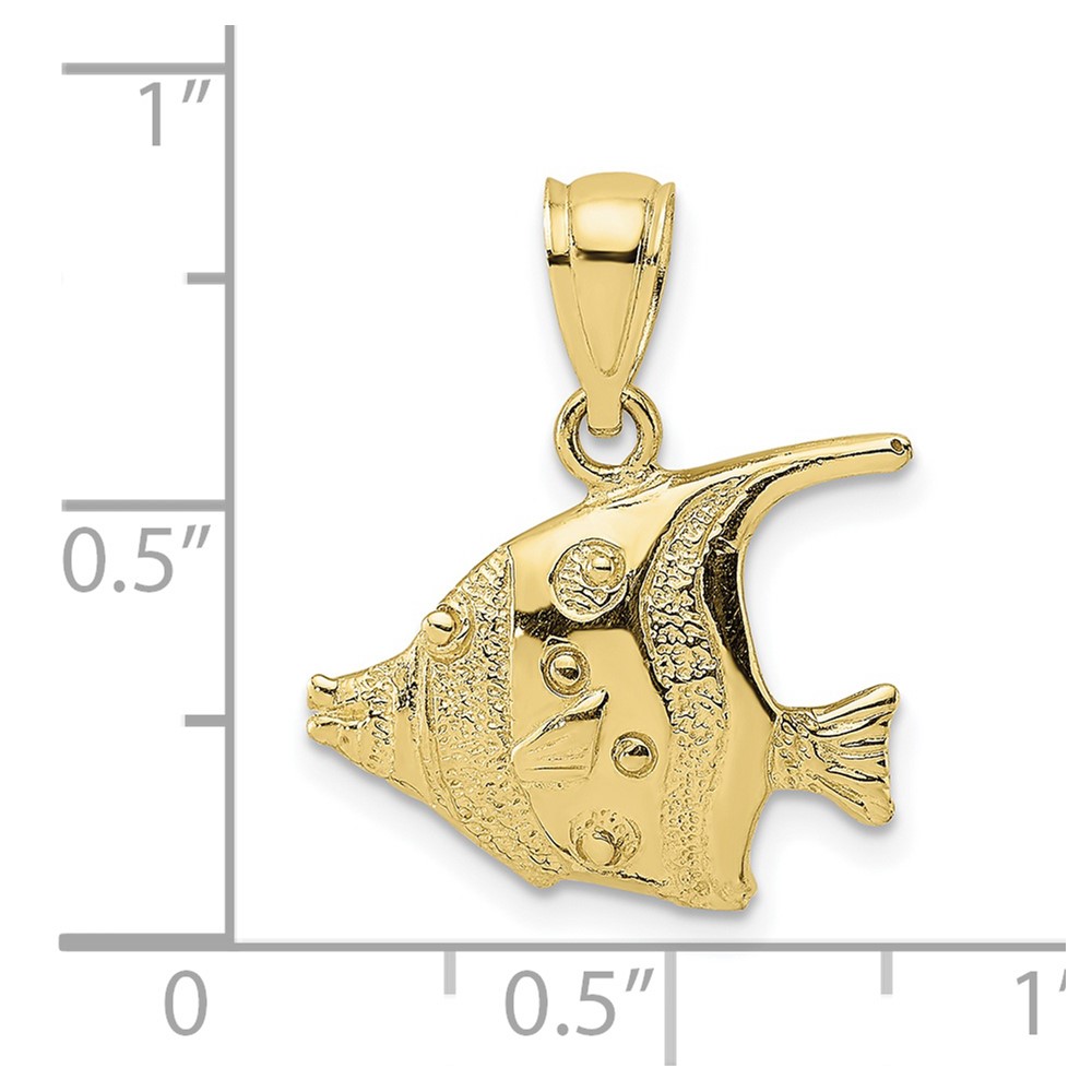 10k Polished Fish Charm (10K7425)