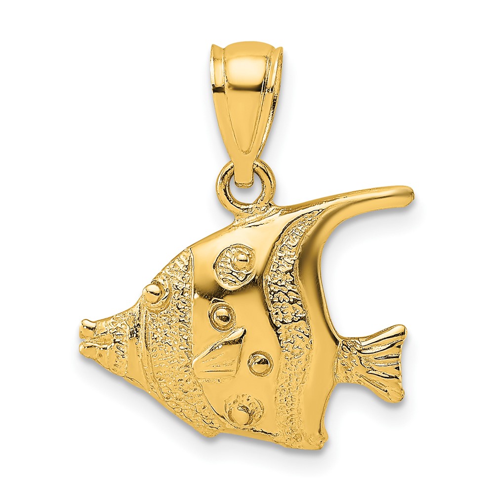 10k Polished Fish Charm (10K7425)