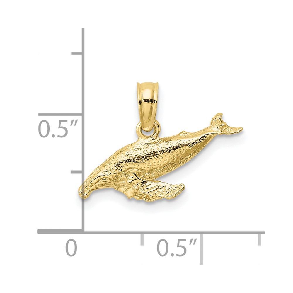 10K 2-D Whale Charm (10K7449)