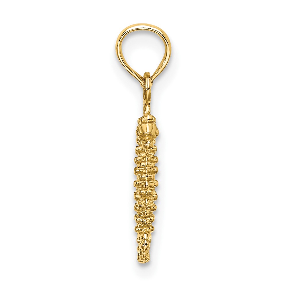 10K 3-D Mini Seahorse Charm (10K7478)