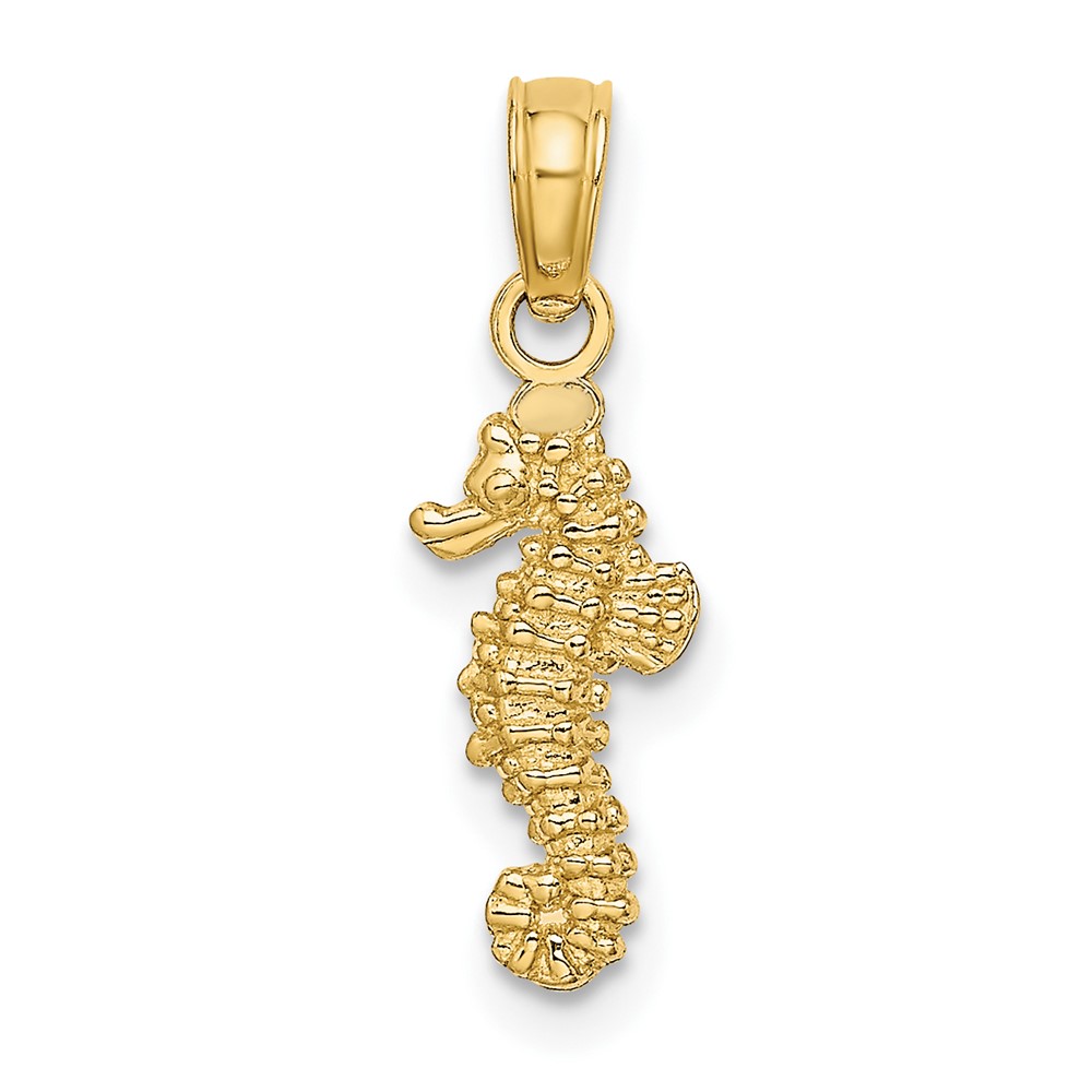 10K 3-D Mini Seahorse Charm (10K7478)