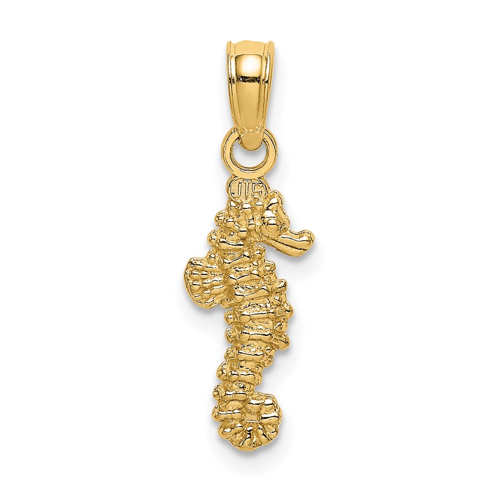 10K 3-D Mini Seahorse Charm (10K7478)