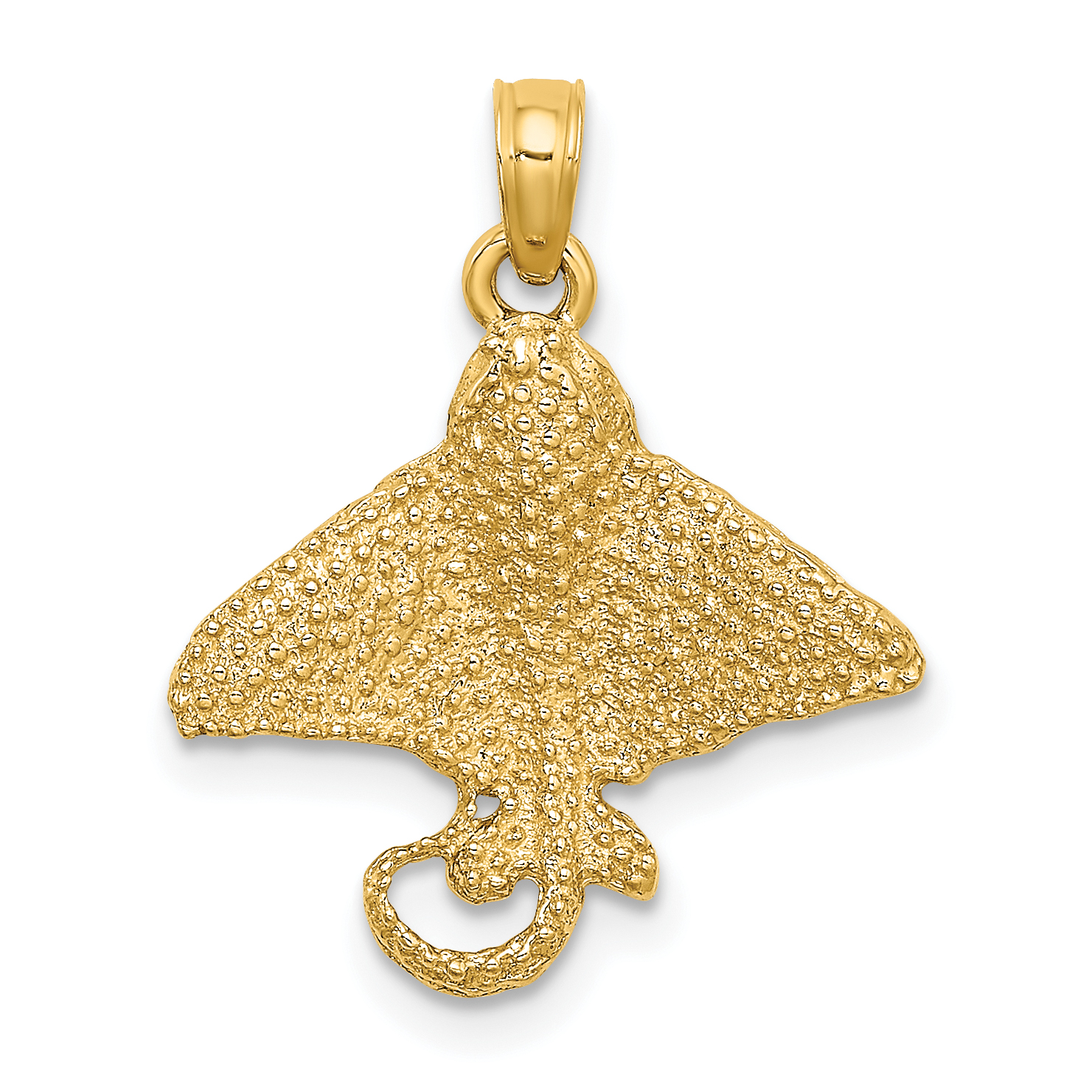 10K Textured Spotted Eagle Ray Charm (10K7487)