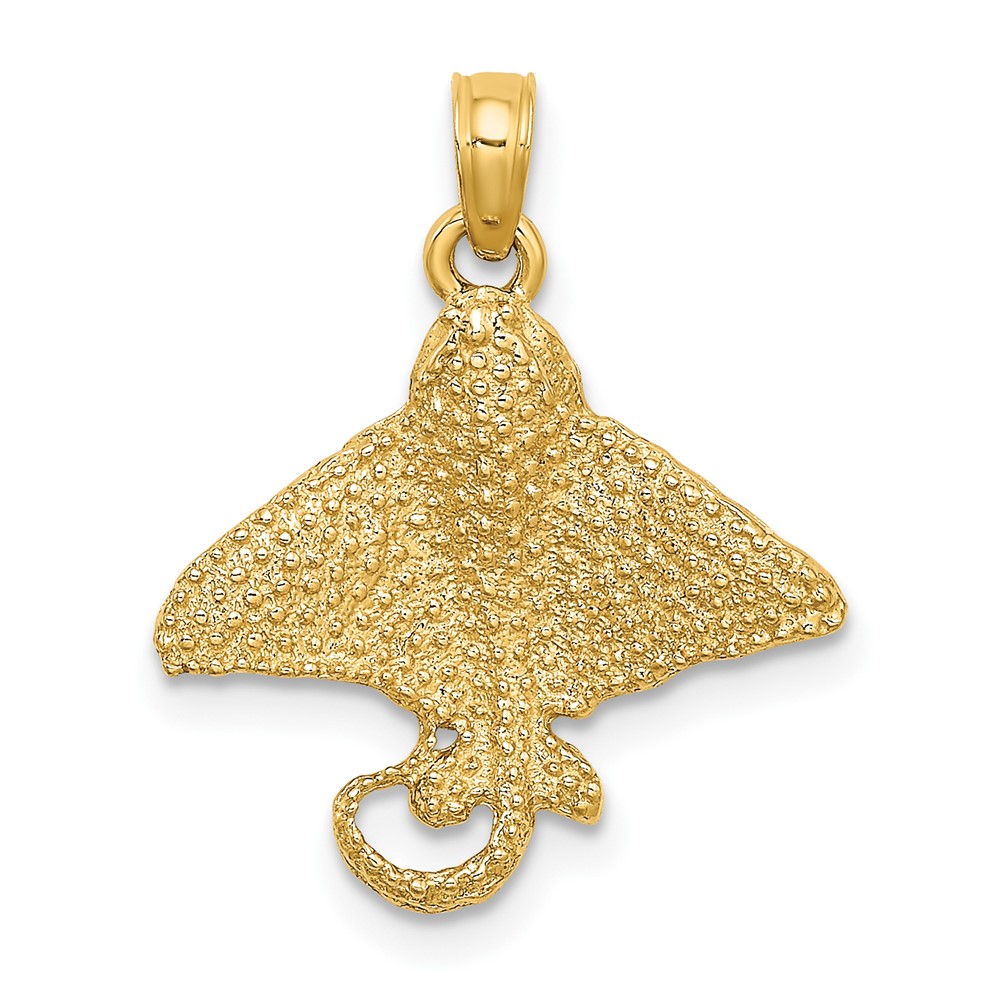 10K Textured Spotted Eagle Ray Charm (10K7487)