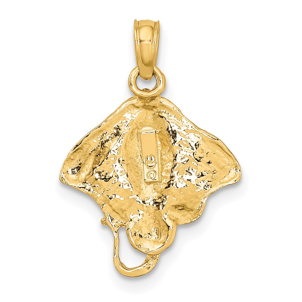 10K 2-D Stingray Charm (10K7521)
