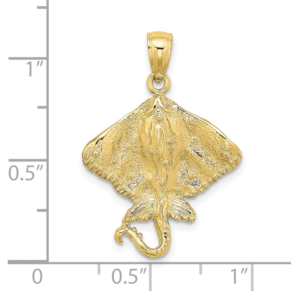 10K 2-D Stingray Charm (10K7538)