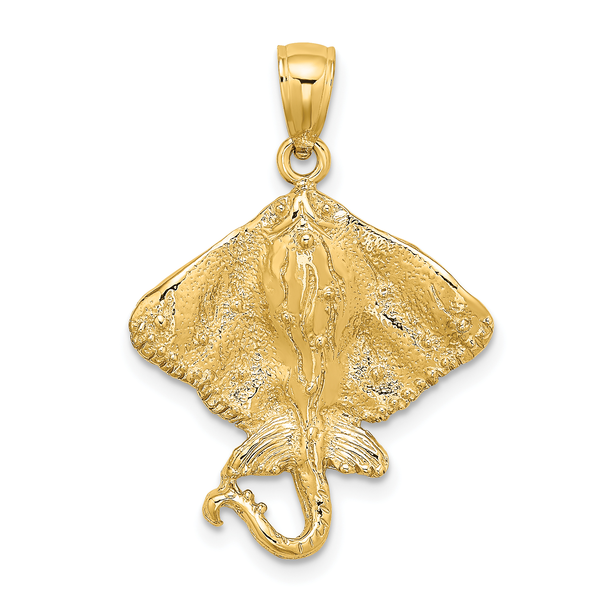 10K 2-D Stingray Charm (10K7538)