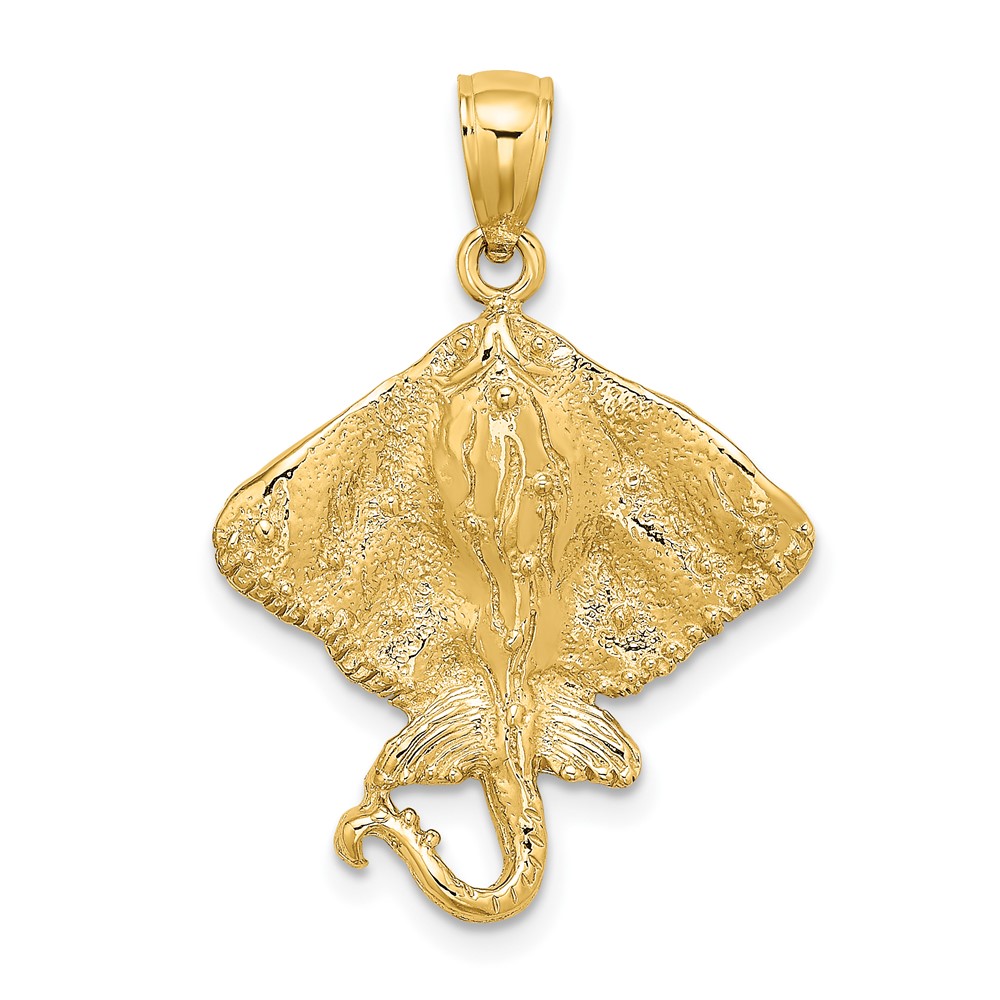 10K 2-D Stingray Charm (10K7538)