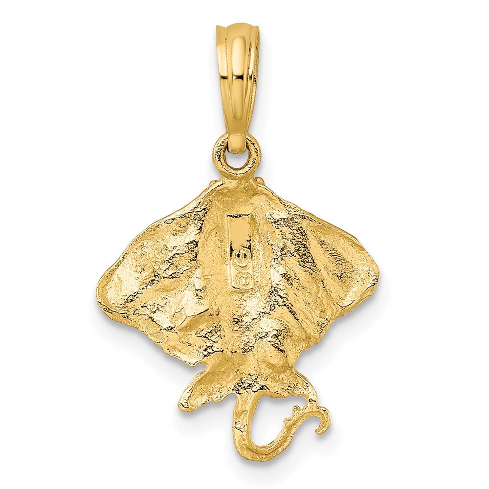 10K 2-D Stingray Charm (10K7546)