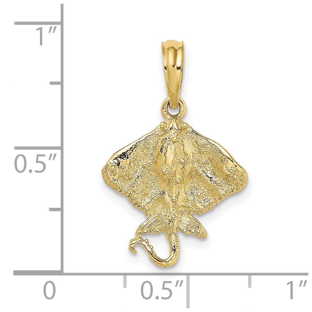 10K 2-D Stingray Charm (10K7546)