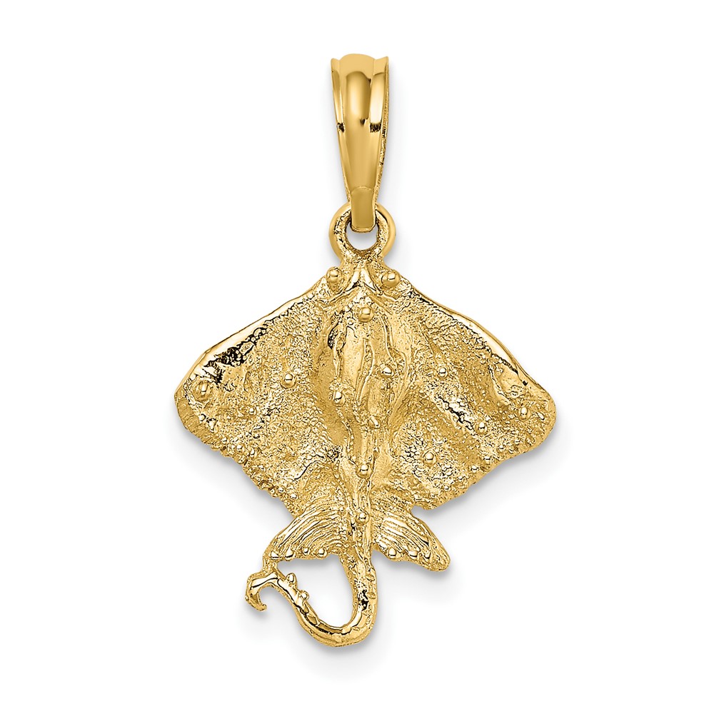 10K 2-D Stingray Charm (10K7546)