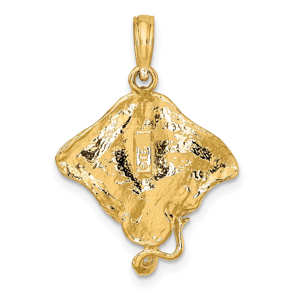 10K 2-D Stingray Charm (10K7567)