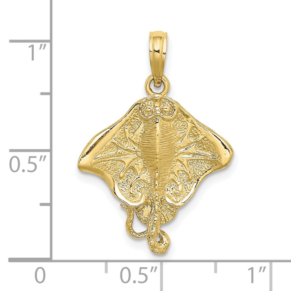 10K 2-D Stingray Charm (10K7567)