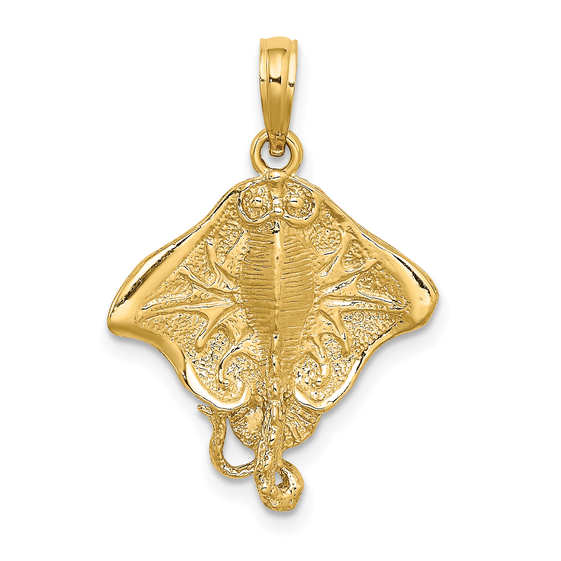 10K 2-D Stingray Charm (10K7567)