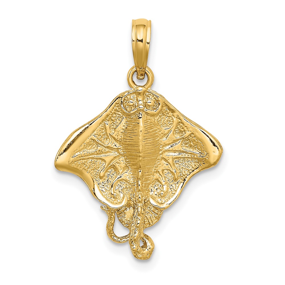 10K 2-D Stingray Charm (10K7567)