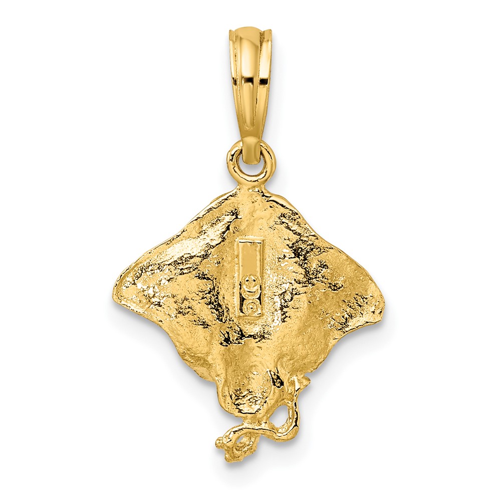 10K 2-D Stingray Charm (10K7578)