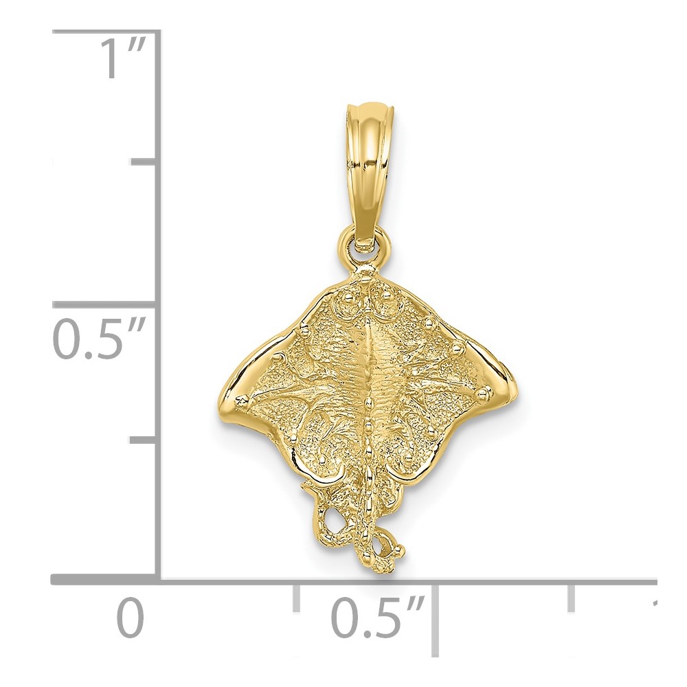 10K 2-D Stingray Charm (10K7578)