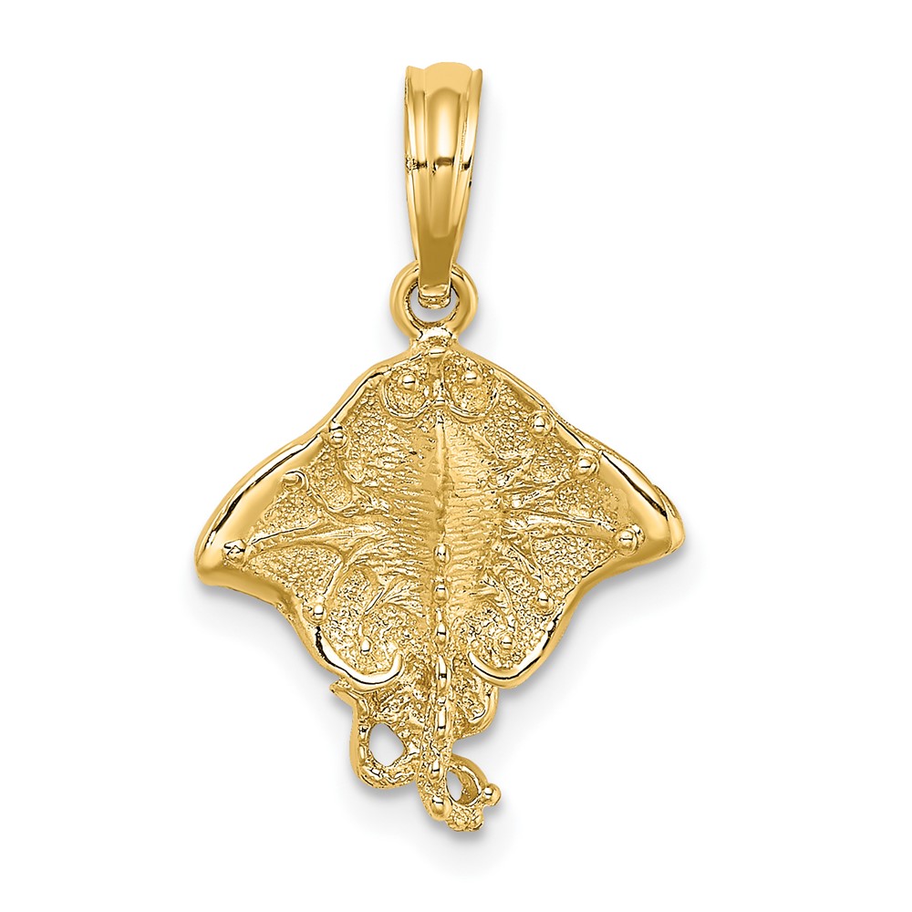 10K 2-D Stingray Charm (10K7578)