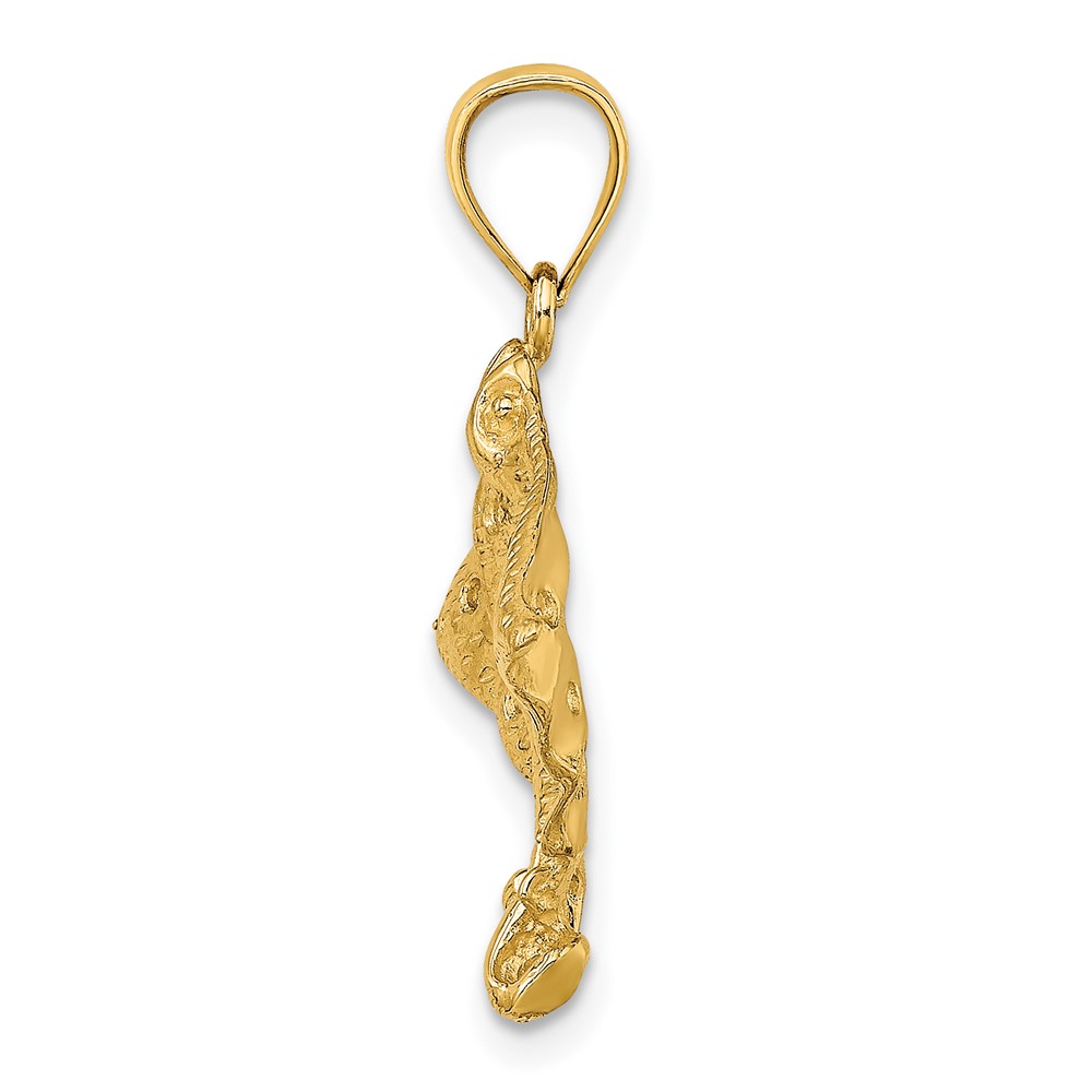 10K 2-D Spotted Eagle Ray w/ Holes Charm (10K7622)