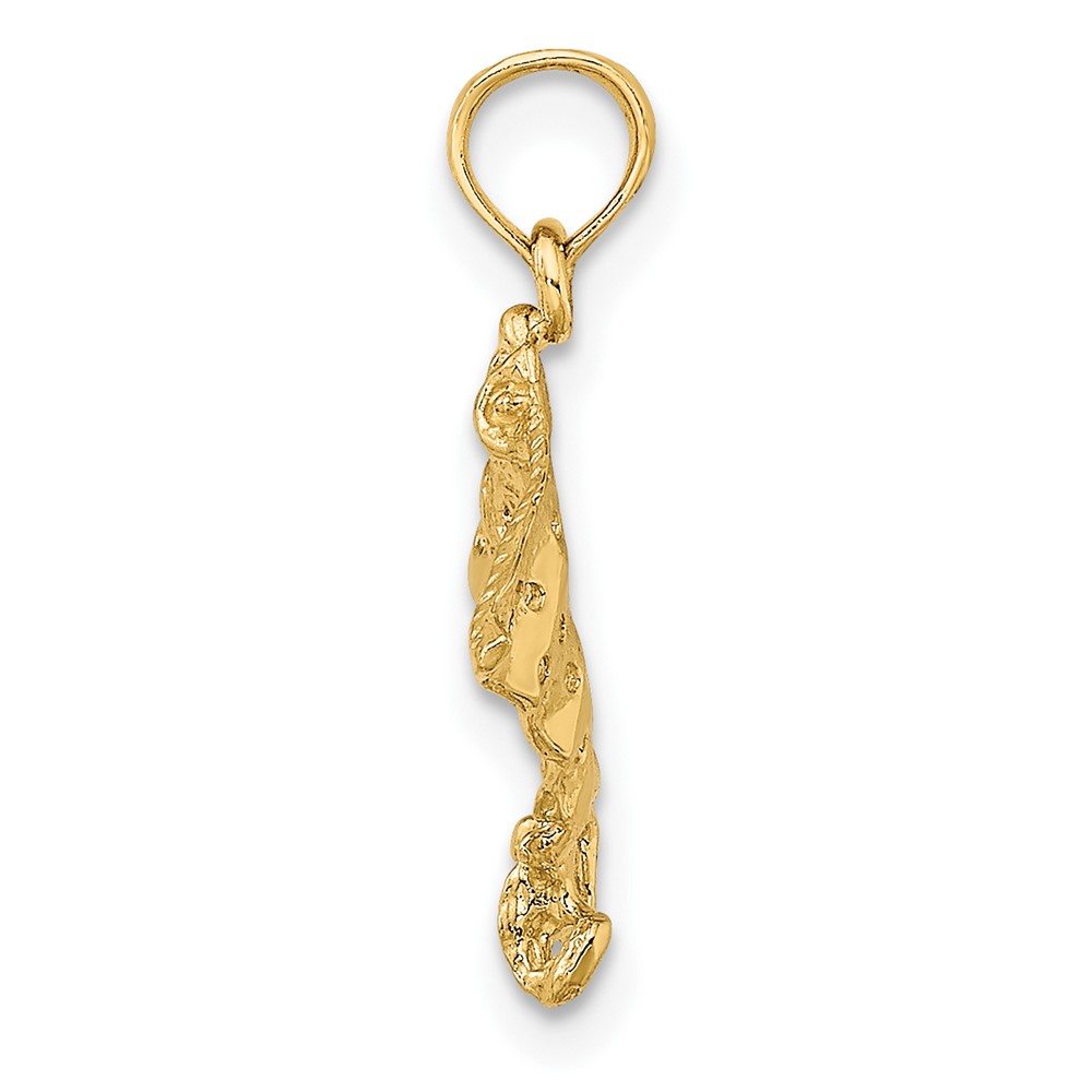 10K 2-D Spotted Eagle Ray w/ Holes Charm (10K7623)