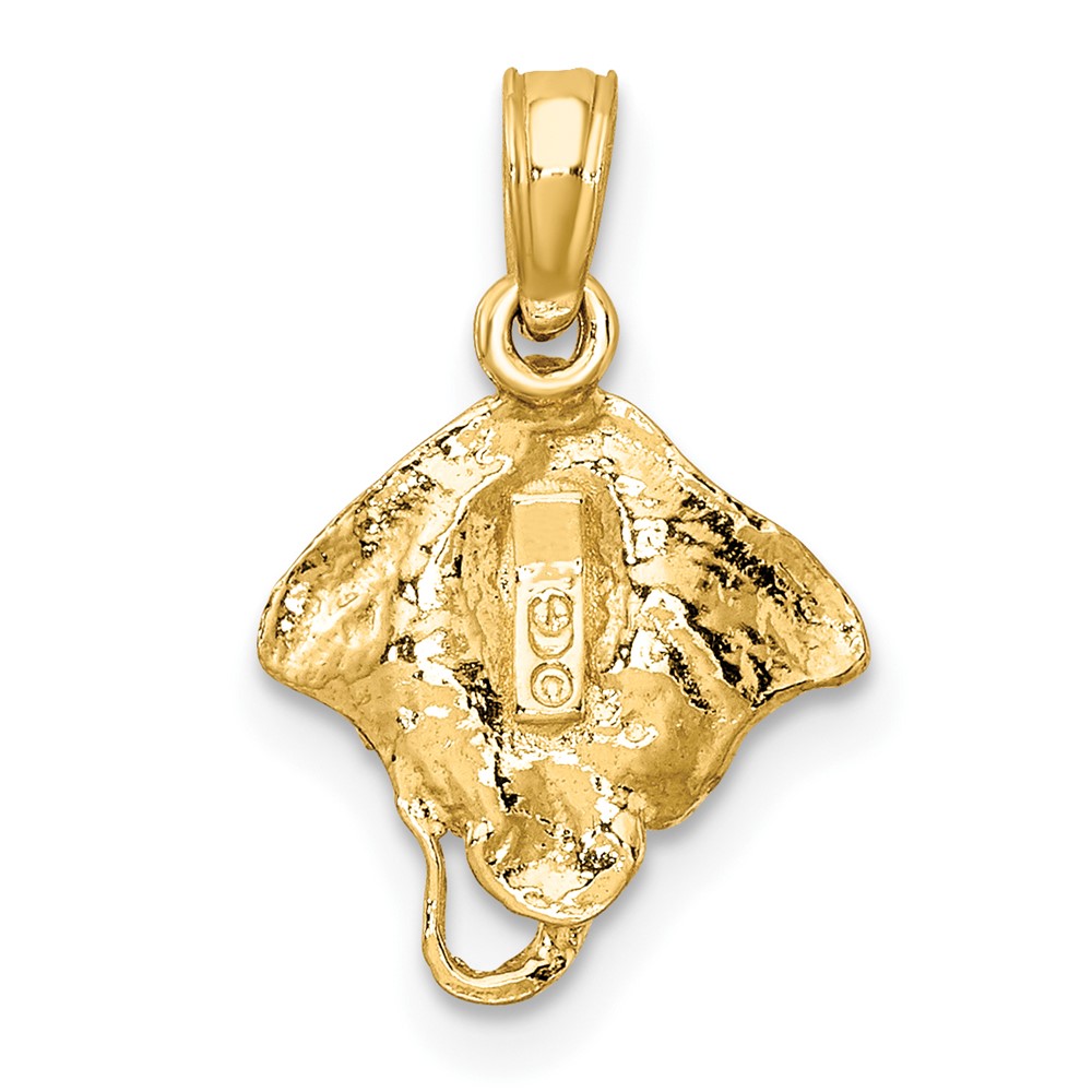 10K 2-D Stingray Charm (10K7624)