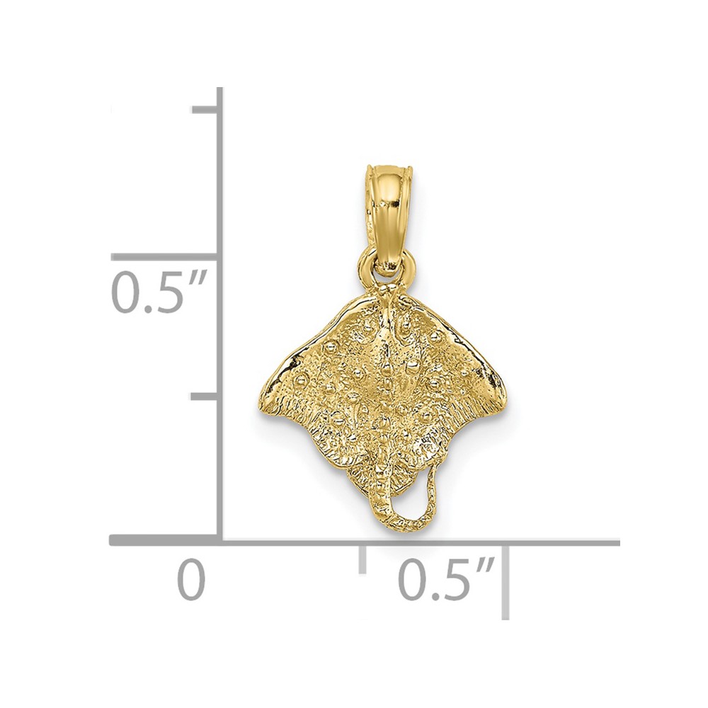 10K 2-D Stingray Charm (10K7624)