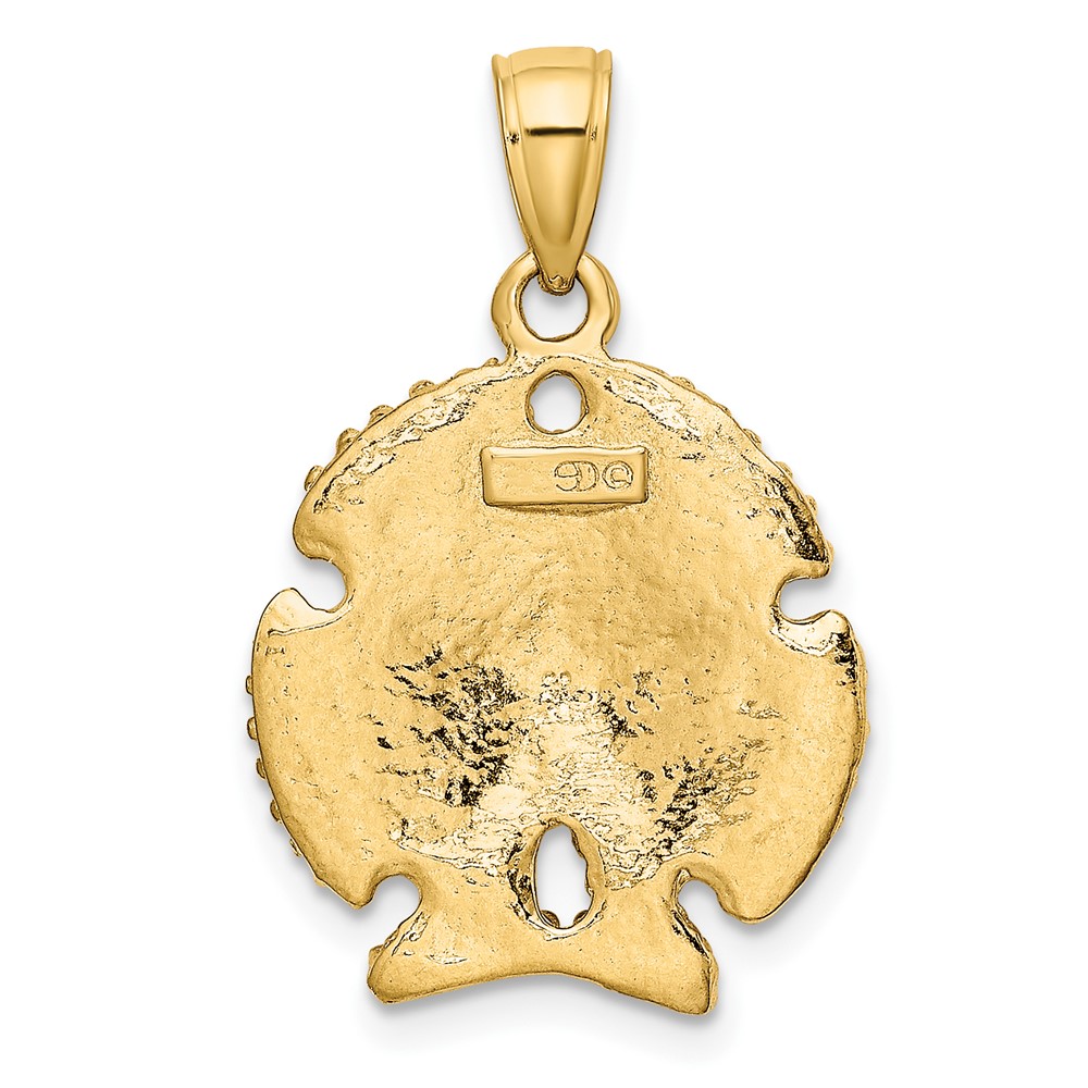 10K 2-D Sand Dollar W/ Star Charm (10K7638)