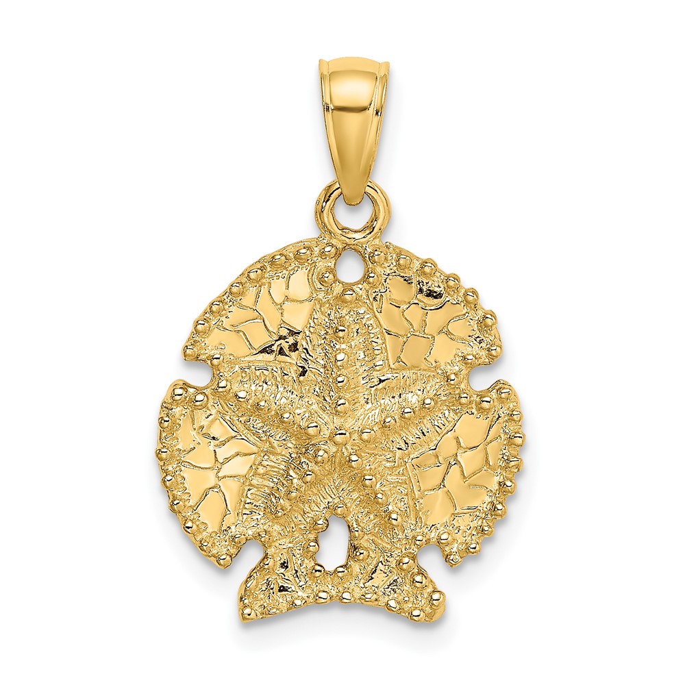 10K 2-D Sand Dollar W/ Star Charm (10K7638)
