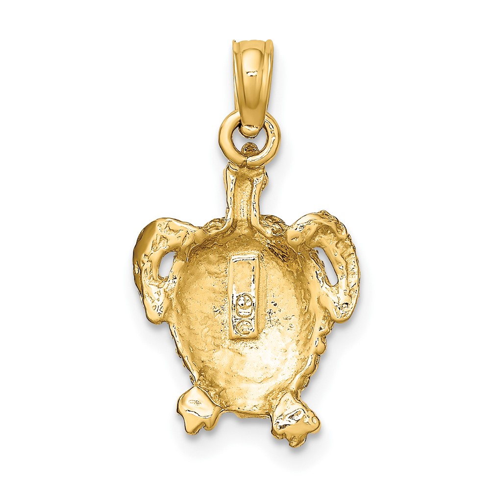 10K Textured Sea Turtle Charm (10K7645)