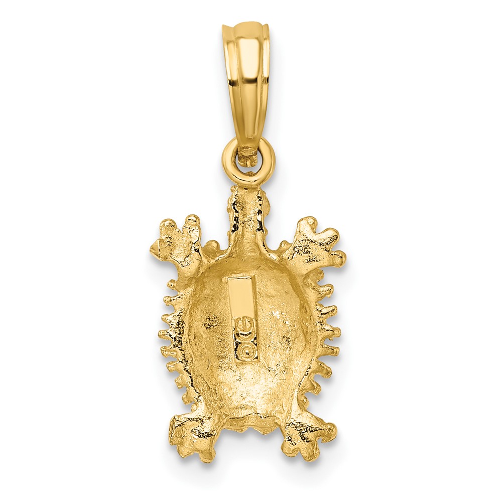 10K 2-D Land Turtle Charm (10K7649)