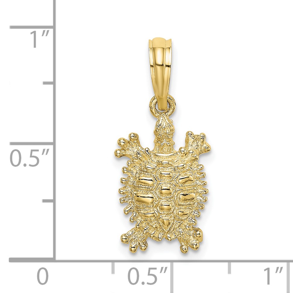 10K 2-D Land Turtle Charm (10K7649)