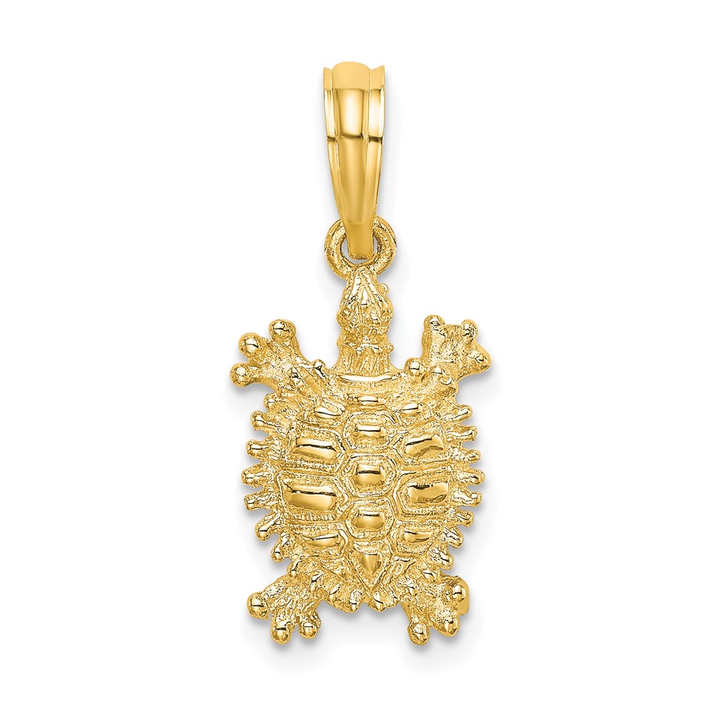 10K 2-D Land Turtle Charm (10K7649)