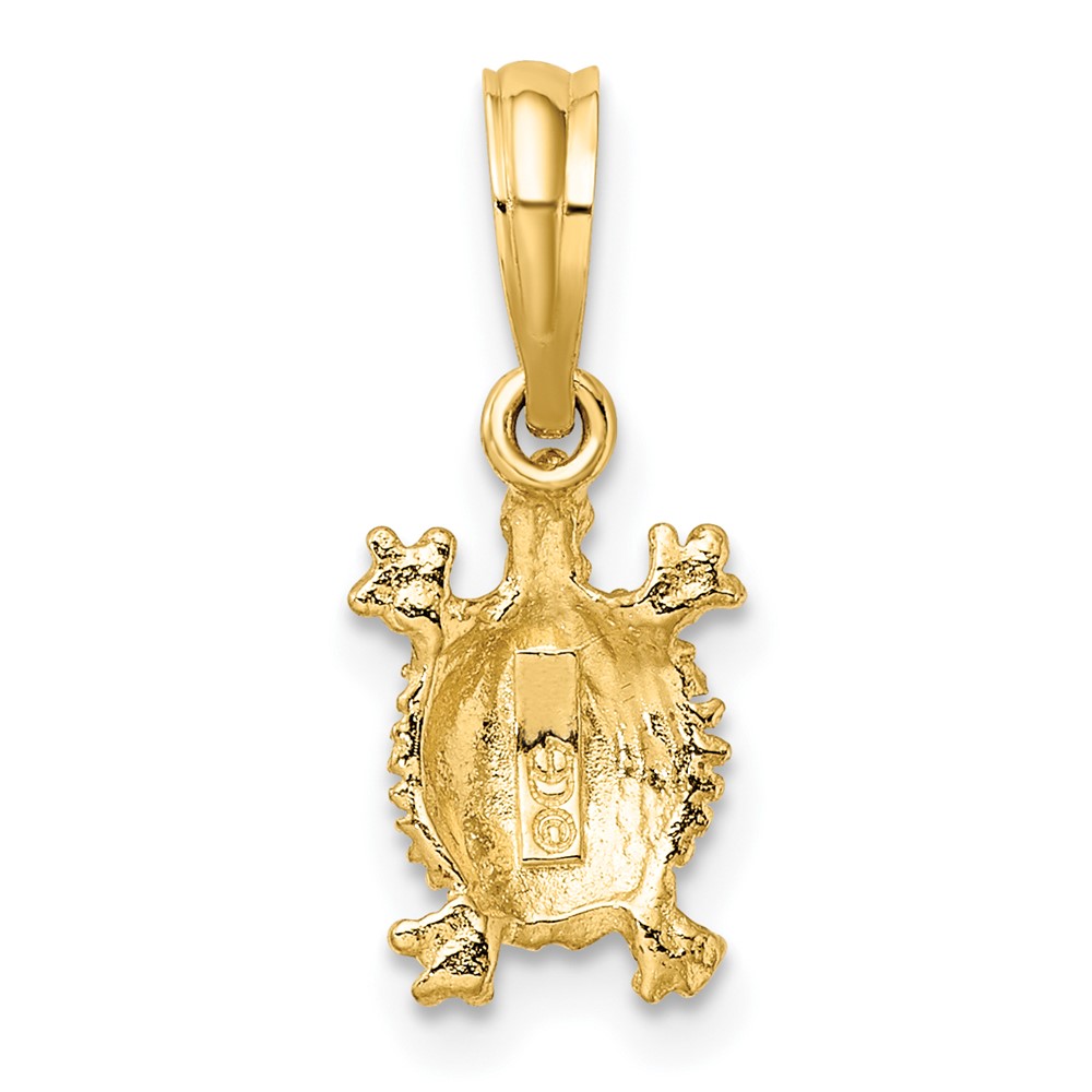 10K 2-D Land Turtle Charm (10K7650)