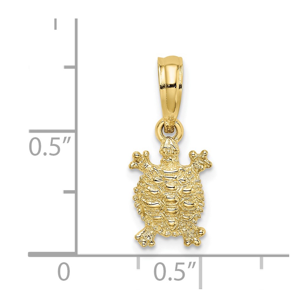 10K 2-D Land Turtle Charm (10K7650)