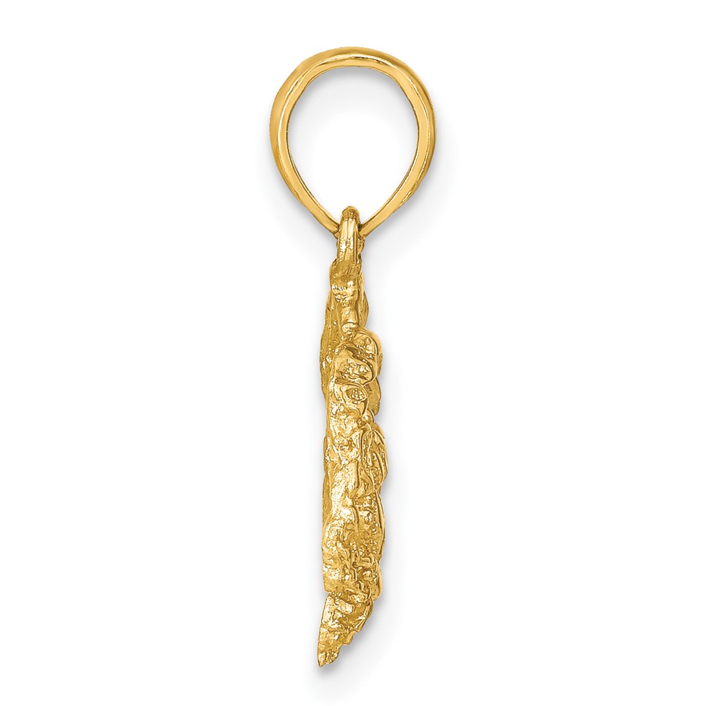 10K 2-D Textured Crab Charm (10K7668)