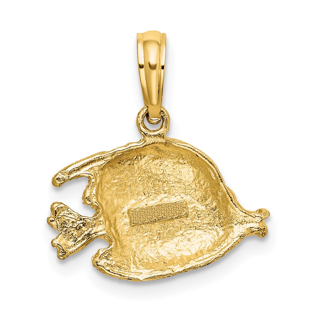 10K Polished Engraved Fish Charm (10K7686)