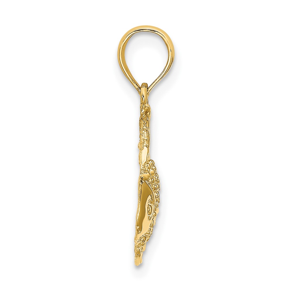 10K Textured Fish Charm (10K7688)
