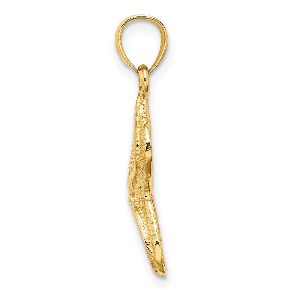 10K Textured Starfish Charm (10K7689)