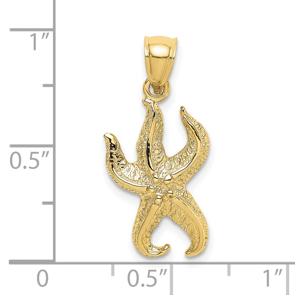 10K Textured Starfish Charm (10K7689)