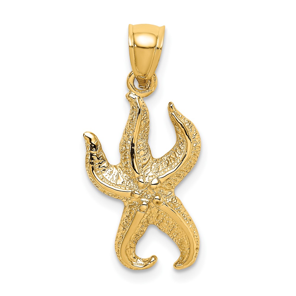 10K Textured Starfish Charm (10K7689)