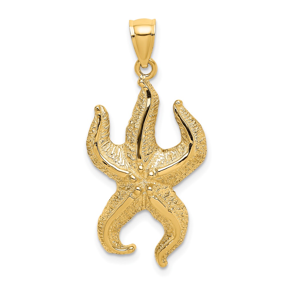 10K Textured Starfish Charm (10K7690)